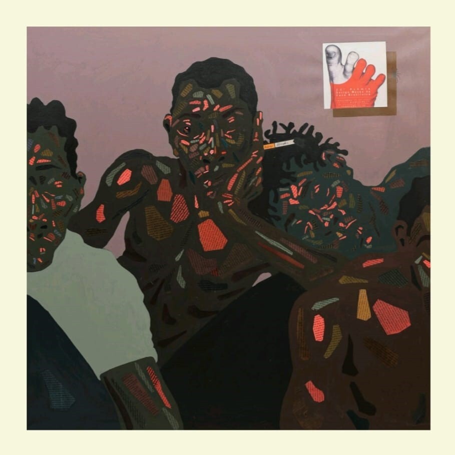 Journey with Spider III -
Collage and Acrylic on Canvas - 
110 x 100cm - 
USD 3 250