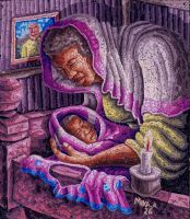 Mother and Child
Eggshells and Acrylic on Board
48 x 42 cm 
Kshs 50 000 