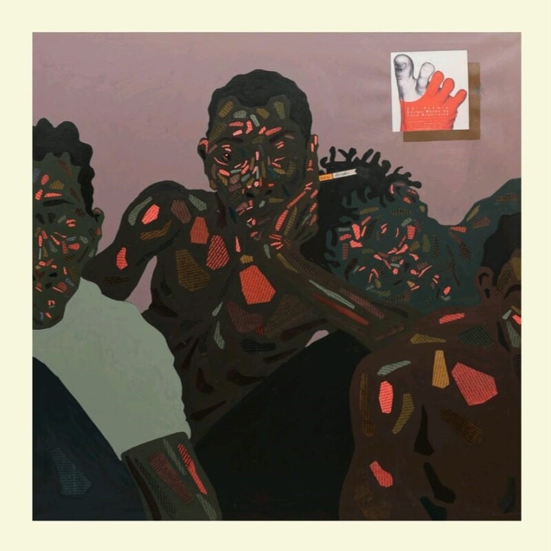 Journey with Spider III -
Collage and Acrylic on Canvas - 
110 x 100cm - 
USD 3 250